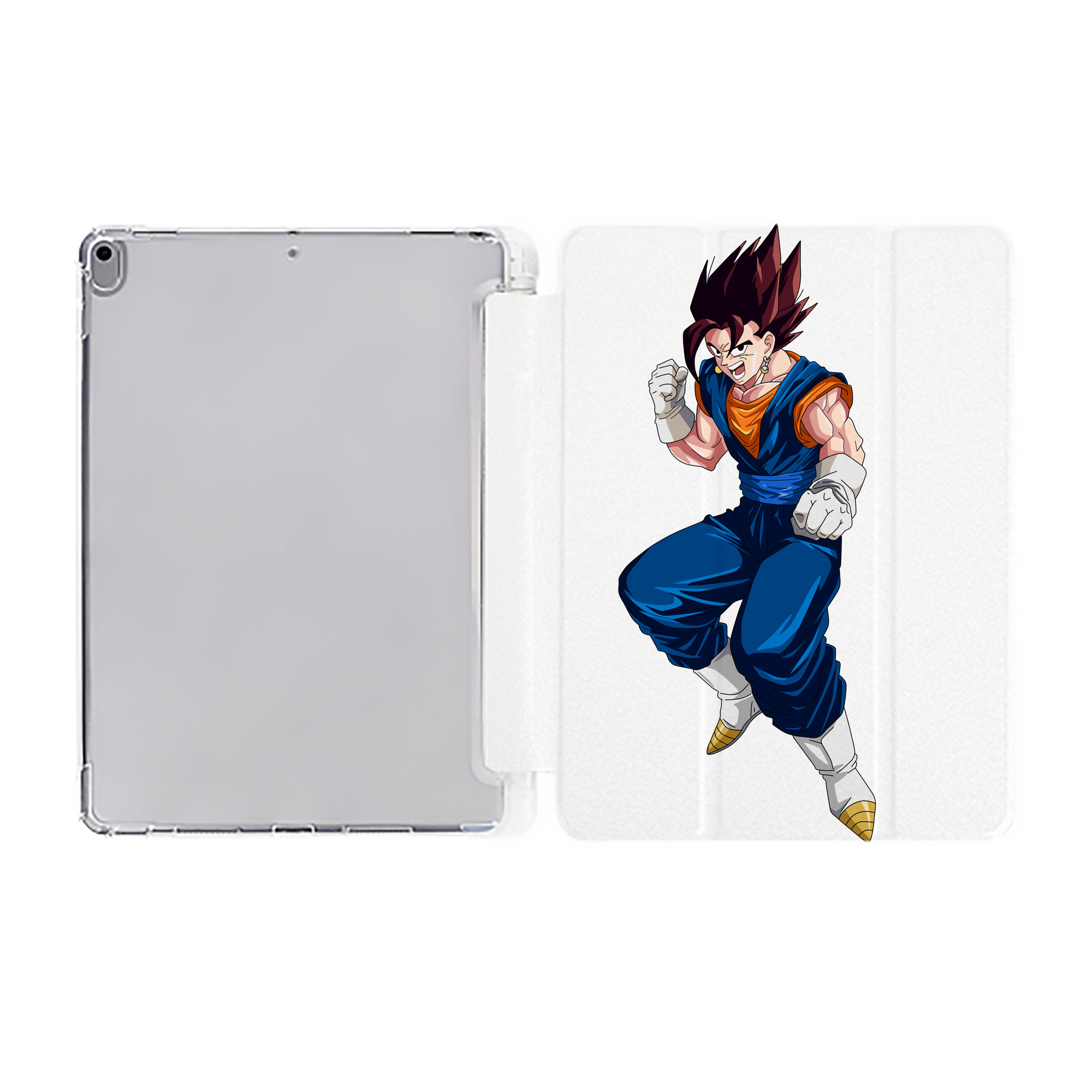 （画像用） ドラゴンボール 孫 悟飯（そんごはん）DRAGON BALL Son Gohan IPad ケース ペン収納付き 三つ折りスタンド PUレザー×シリコン 対応機種9.5/10.5/10.9インチ